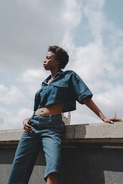 Confident editorial street-style portrait